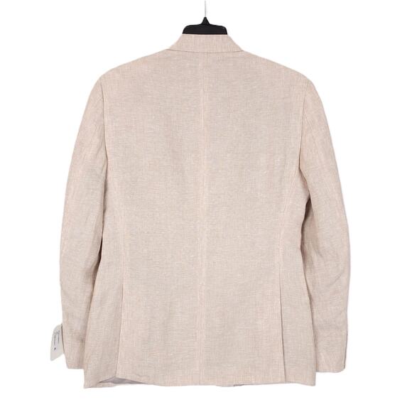 Bar III Men's Slim-Fit 100% Linen 2-Piece Suit Tan Solid 44L 36x34 NWT - Picture 4 of 13